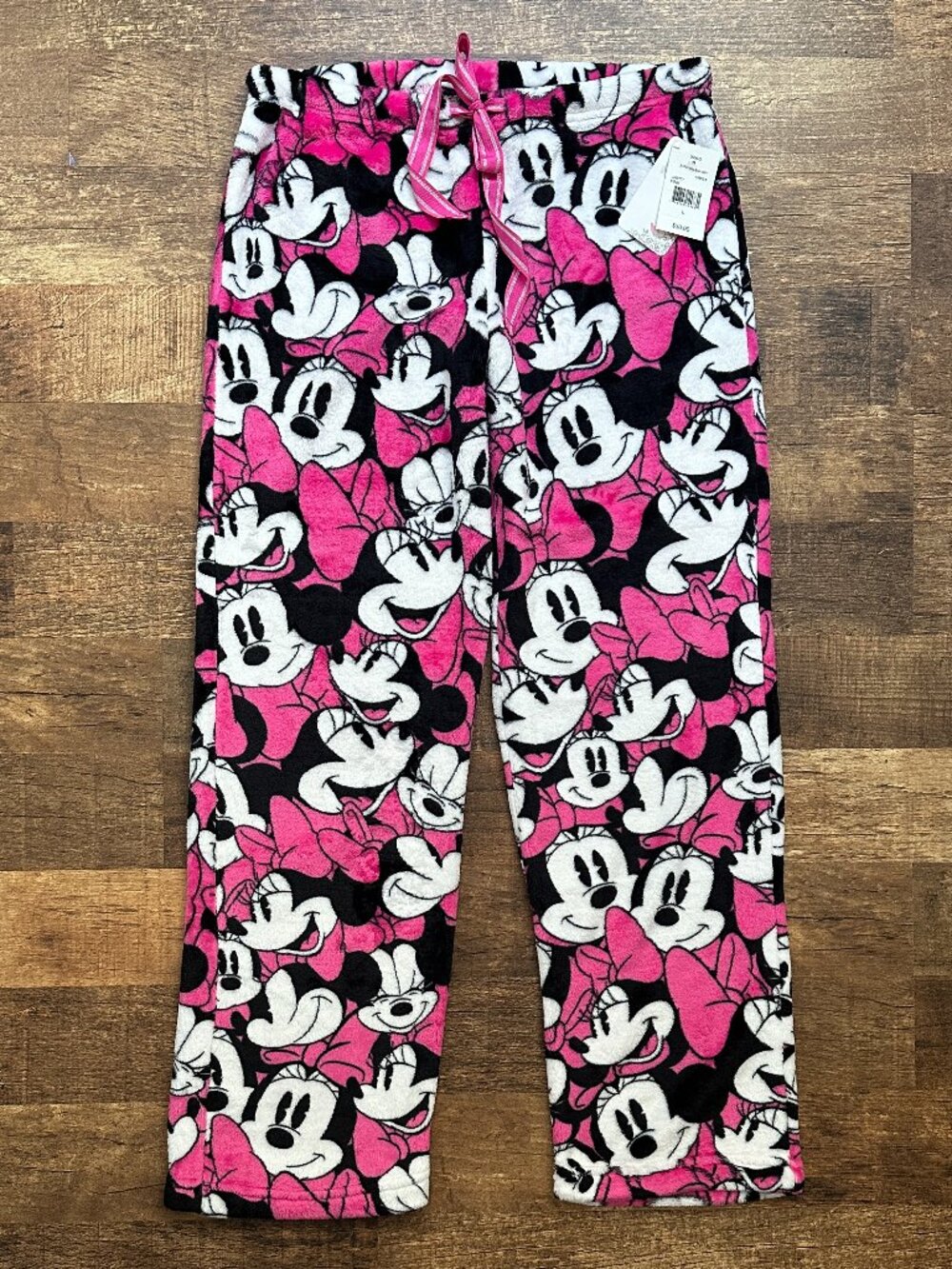 ⭐DISNEY “MINNIE” PLUSH PAJAMA PANTS in Pink, size L - NWT⭐